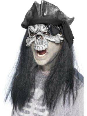 Maschera pirata zombi mezzo viso