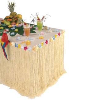 Decorazione tavolo tropicale con fiori 275x75 cm