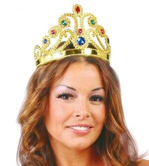 Corona regina regolabile oro