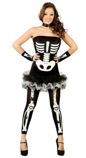 Vestito sexy skeleton