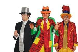 Cravatta clown paillettes 70cm