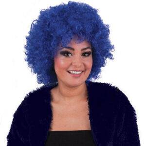 Parrucca hippie blu