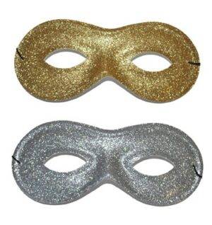 Domino glitter argento