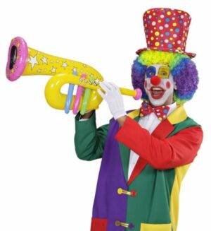 Tuba tromba clown gonfiabile con fischio