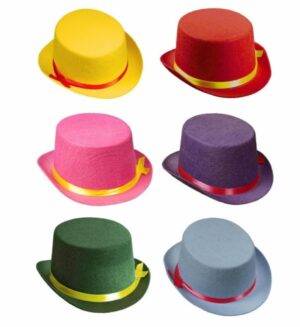 Cilindri ass. in 6 colori - in feltro -