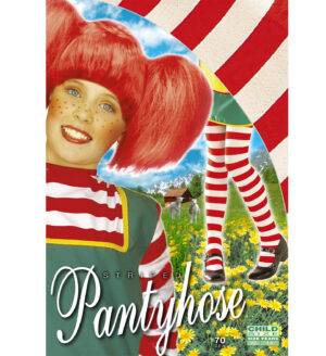 Collant rigati bianco e rosso 70 den bambi