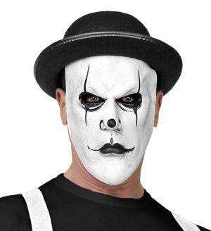 Maschera arlecchino mezzo viso con bombetta