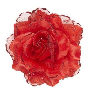 Rosa rossa per capelli