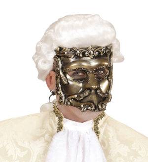 Maschera casanova barocco bronzo con strass
