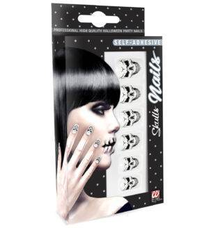 Set da 12 unghie teschi auto-adesive