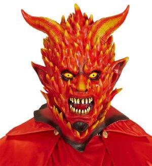 Maschera diavolo in fiamme