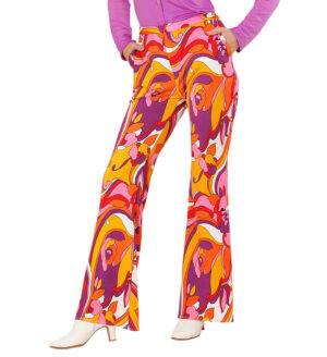 Pantaloni donna groovy 70 s - orchids