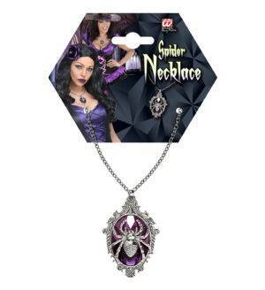 Collana gemma viola ragno