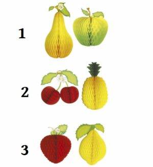 Frutti a nido d ape set da 2 pezzi speci