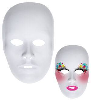 Maschera viso bianco unisex da dipingere