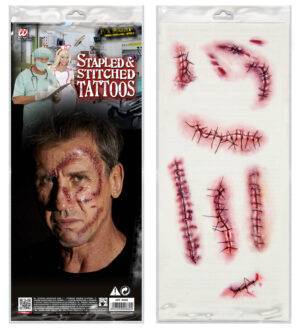 Set da 7 tatuaggi punti e suture