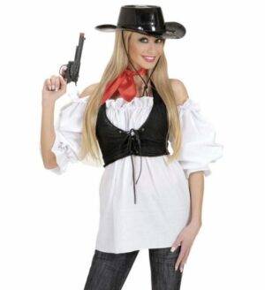 Camicia bianca cowgirl o pitata