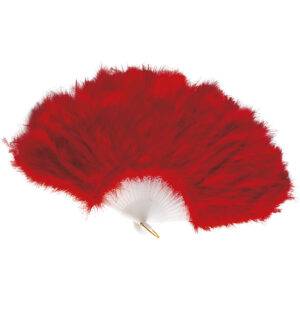 Ventaglio in piume rosso
