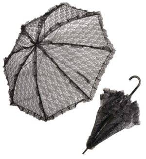 Ombrello in pizzo nero