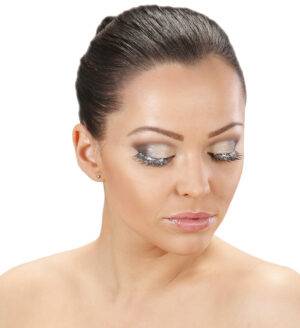 Ciglia argento glitter