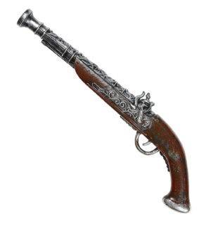 Pistola pirata anticata 43 cm plastica