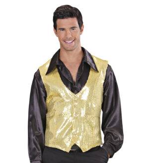 Gilet in paillettes oro
