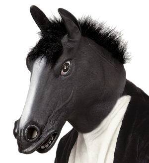 Maschera testa cavallo nero