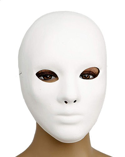 Maschera viso grande bianca - Abiti e Maschere