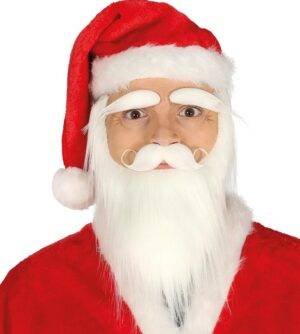 Barba baffi e sopracciglia babbo natale