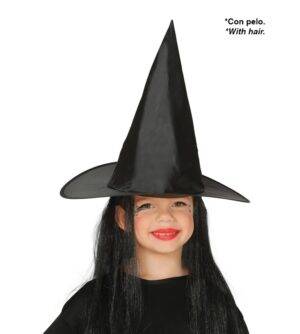 Cappello strega bimba con capelli