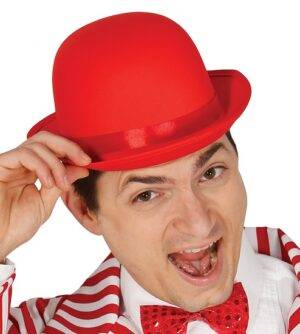 Cappello bombetta alta  qualità rosso