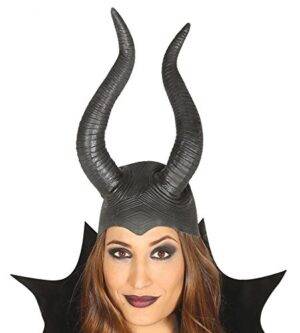 Copricapo in lattice con corna malefica