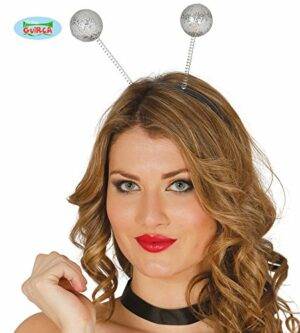 Cerchietto palline colori argento