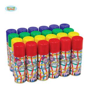 Una bombola stelle filante spray serpentina