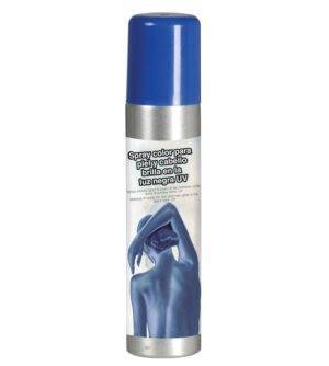Trucco spray corpo e capelli blu body painting