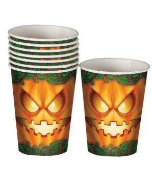 Bicchieri zucca halloween 8 pz.