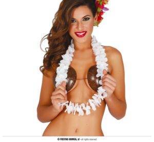 Collana hawaiana bianca