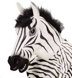 Maschera testa completa zebra