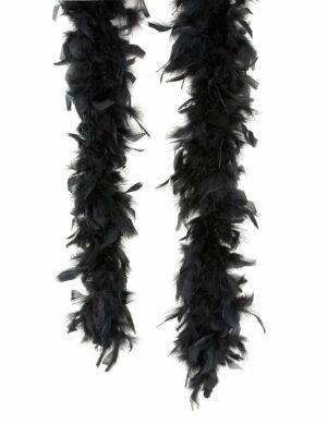 Boa di piume nero cm 180