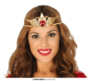 Diadema eroina wonder woman in metallo