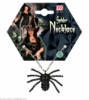 Collana ragno strass nero