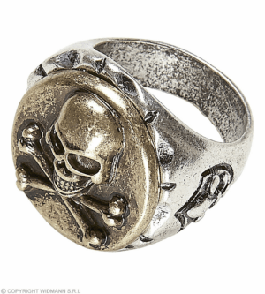 Anello teschio con ossa incrociate