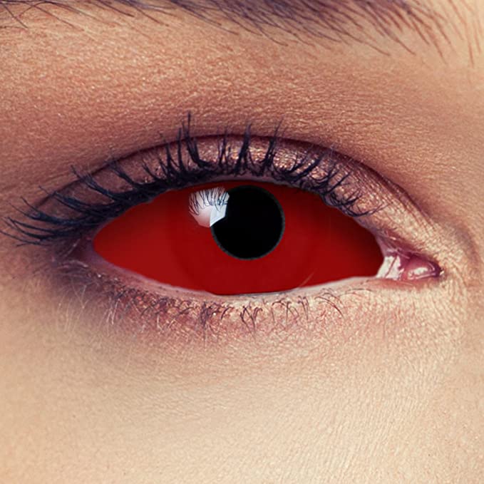 Sclera lenti a contatto colorate rosse totalmente Abiti e Maschere