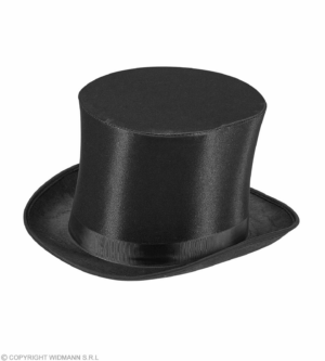 Cilindro autentico in raso nero