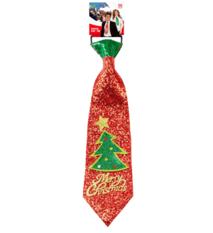 Cravatta albero di natale glitter