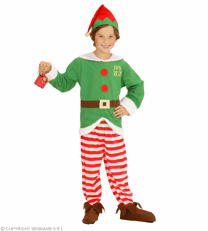 Costume da elfo aiutante di babbo natale