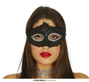 Maschera nera decorata
