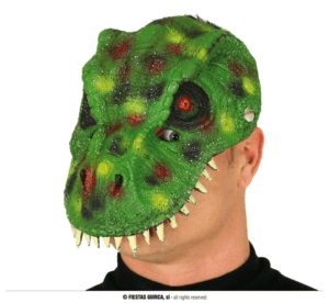 Maschera dinosauro verde
