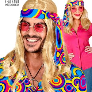PARRUCCA BIONDA ANNI 70 DISCO FEVER CON FASCIA