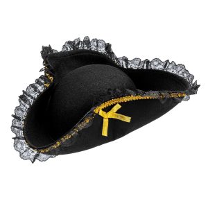 TRICORNO CON FINITURA PIZZO E ORO